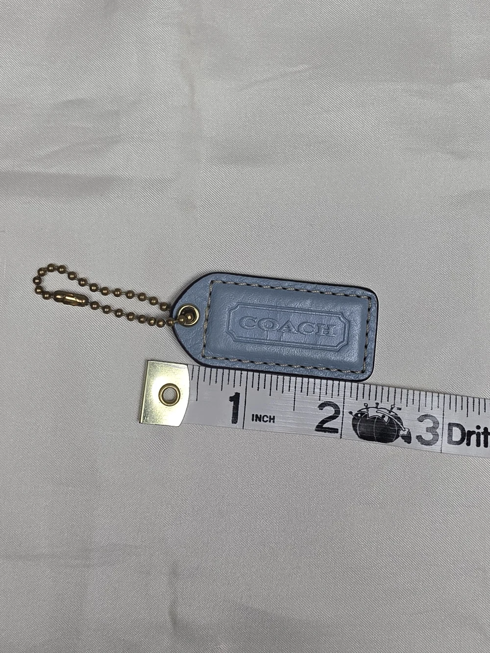Coach Authentic Vintage Leather Hangtag Replacement Purse Charm- Blue
